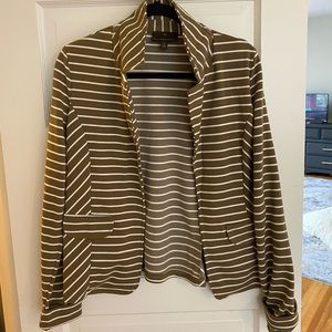 Comfortable Stretchy Striped Blazer
